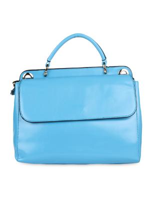blue leatherette satchel bag - 9753548 - Standard Image - 2