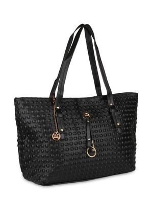 black leatherette tote bag - 9753555 - Standard Image - 5