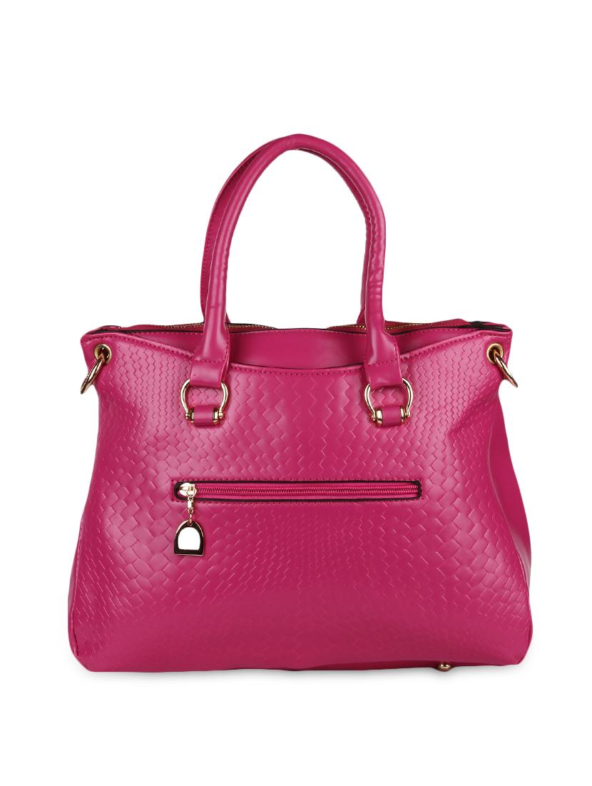 pink leatherette handheld bag - 9753585 - Zoom Image - 2