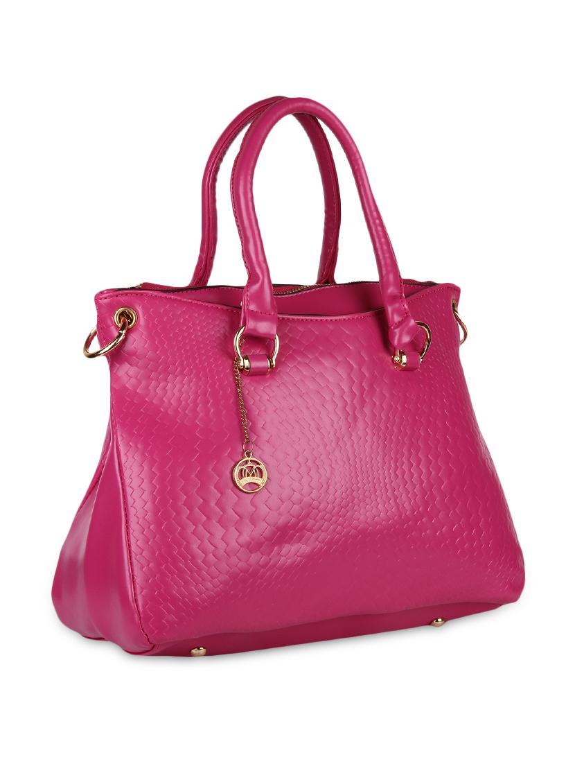 pink leatherette handheld bag - 9753585 - Zoom Image - 5