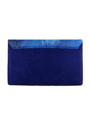 blue graphic printed clutch - 9758320 - Standard Image - 2