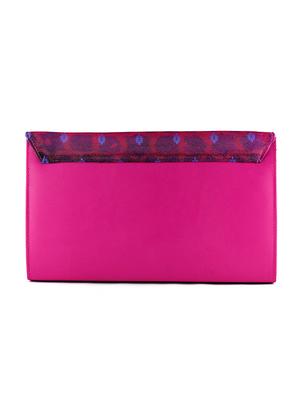 pink graphic printed clutch - 9758331 - Standard Image - 2