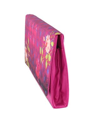 pink graphic printed clutch - 9758331 - Standard Image - 5