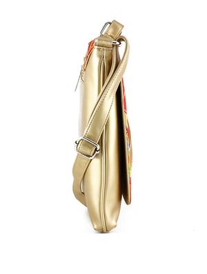 cream graphic printed artificial leather sling bag - 9758335 - Standard Image - 5
