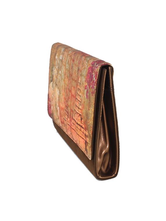brown graphic printed clutch - 9758350 - Zoom Image - 5