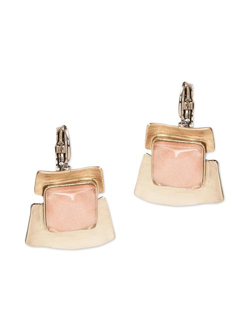 peach metal alloy earrings - 9758517 - Standard Image - 1
