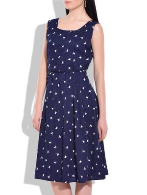 blue crepe dress - 9762105 - Standard Image - 2