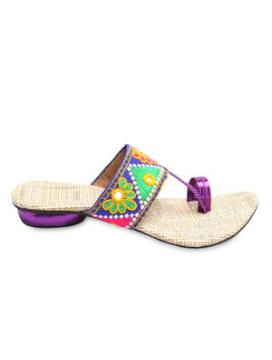 multi colour Fabric kolhapuris - 9764233 - Standard Image - 2