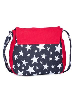 red canvas printed sling bag - 9767194 - Standard Image - 2