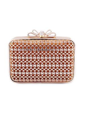 gold metal & velvet cluch - 9768594 - Standard Image - 2
