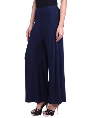 navy blue chiffon palazzo - 9784794 - Standard Image - 2