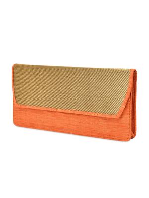 peach and gold silk sling bag - 9792229 - Standard Image - 5