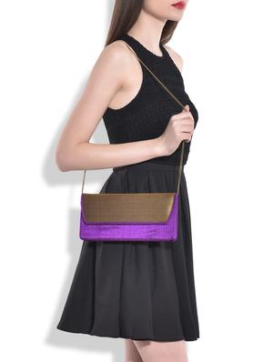 purple and gold silk sling bag - 9792230 - Standard Image - 2