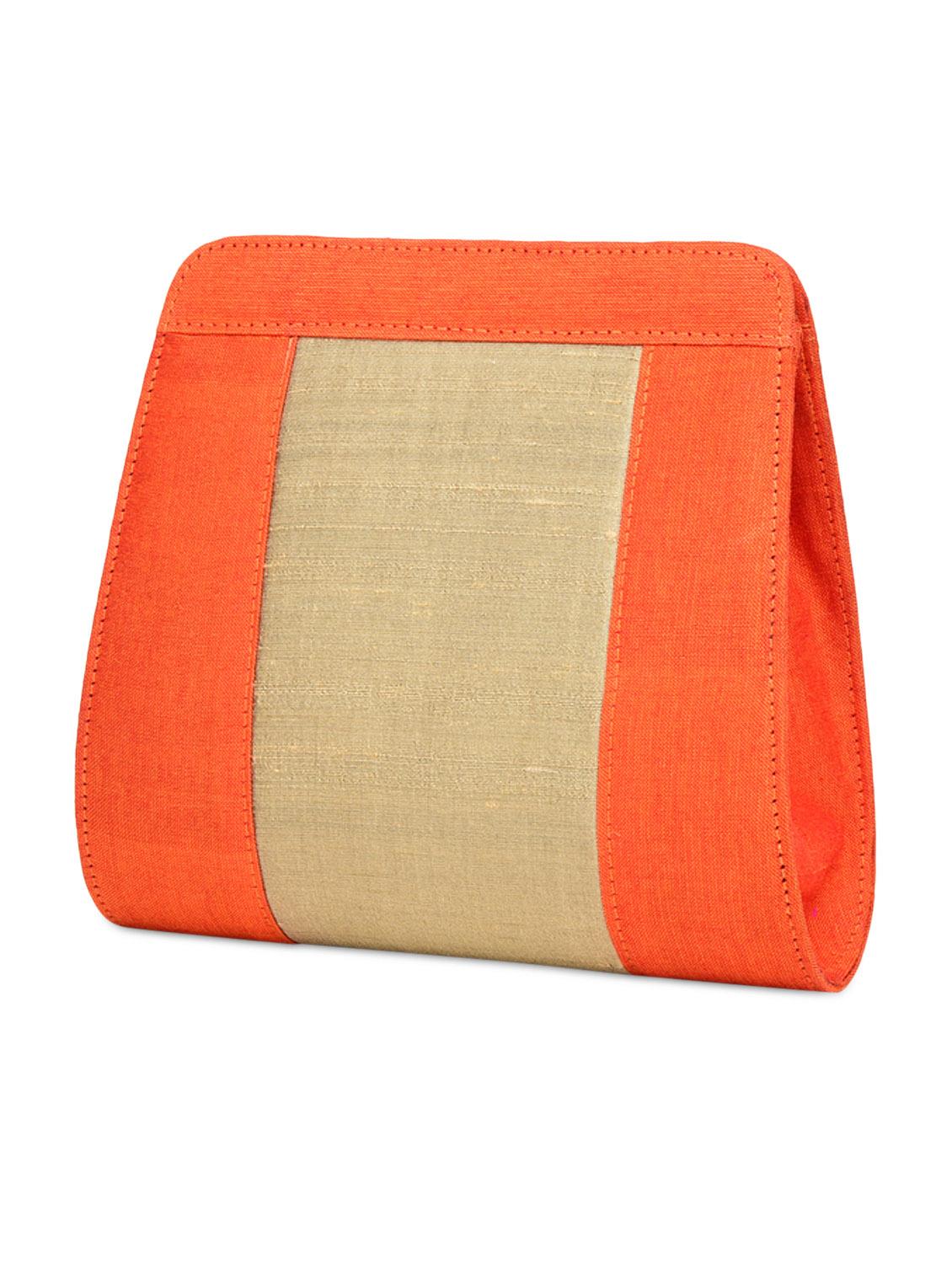orange and gold silk sling bag - 9792246 - Zoom Image - 5