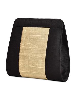 black and gold silk sling bag - 9792248 - Standard Image - 5