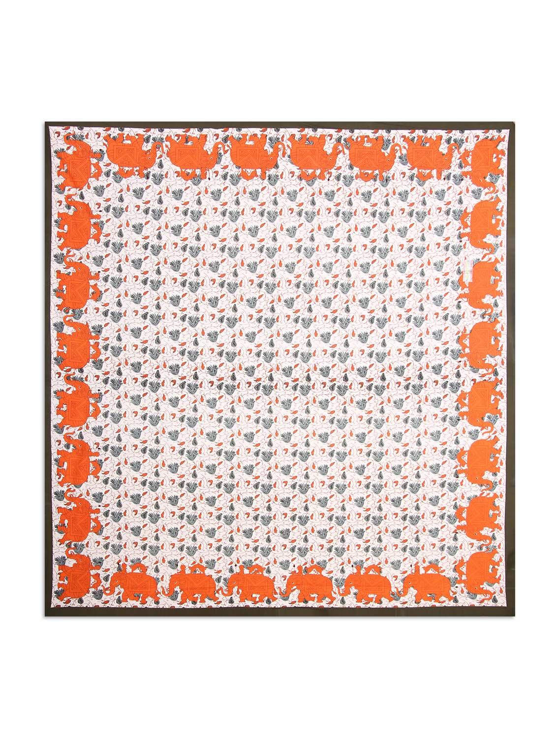 multi color cotton printed double besheet with two pillow covers. - 9794045 - Zoom Image - 2
