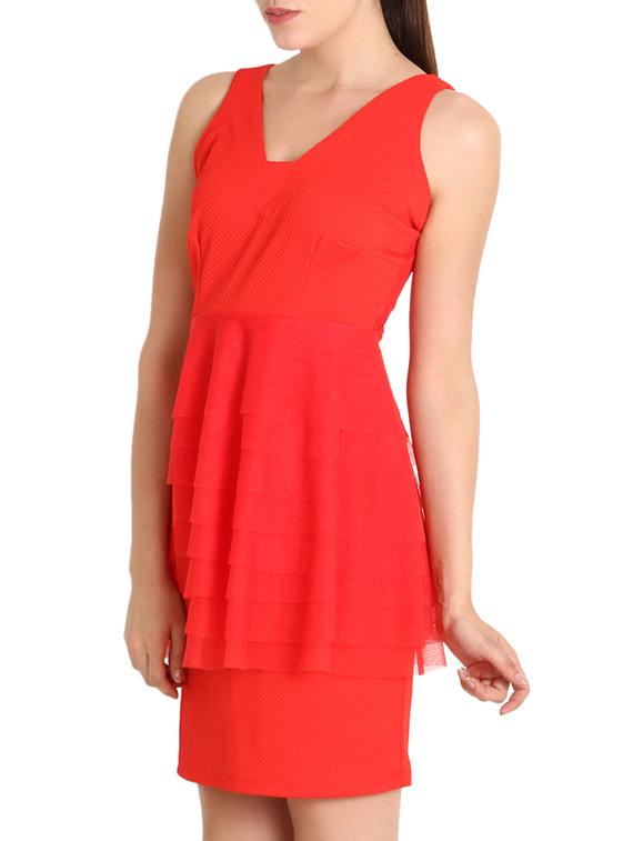 red lycra, lycra dress - 9794914 - Zoom Image - 2