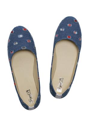 blue denim ballerinas - 9811151 - Standard Image - 2