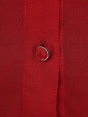 maroon Georgette shirt - 9811566 - Standard Image - 5