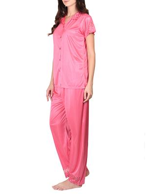 pink poly satin nightwear - 9813259 - Standard Image - 2