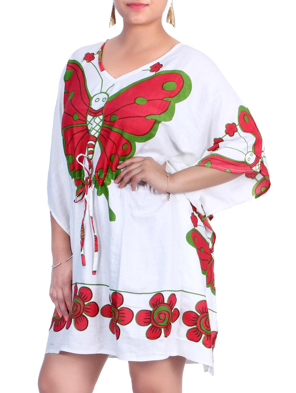 white RAYON kaftans - 9820661 - Zoom Image - 2