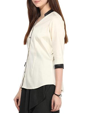beige cotton shirt - 9821234 - Standard Image - 2
