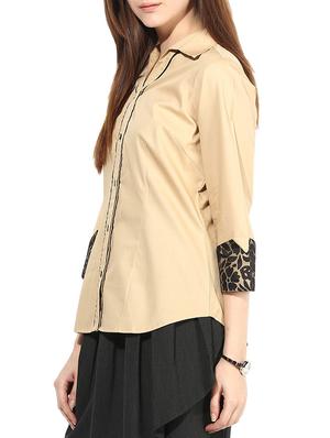 biege cotton shirt - 9821245 - Standard Image - 2
