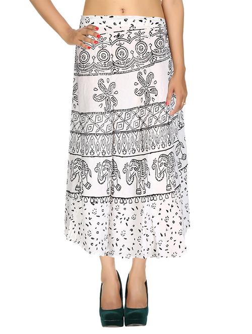 black and white rayon skirt - 9823502 - Very Small Image - 1