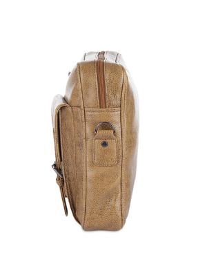 tan leatherette messenger bag - 9827689 - Standard Image - 2