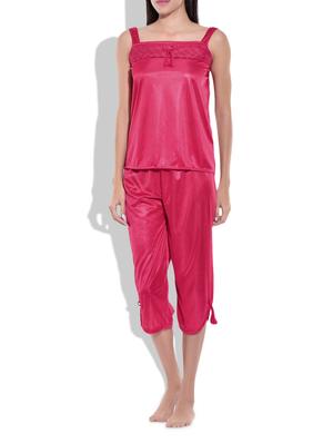 red poly satin nightwear set - 9834864 - Standard Image - 2