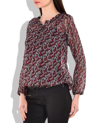 black,pink,magenta chiffon top - 9839069 - Standard Image - 2