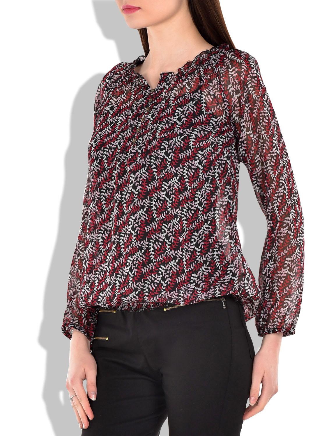 black,pink,magenta chiffon top - 9839069 - Zoom Image - 2
