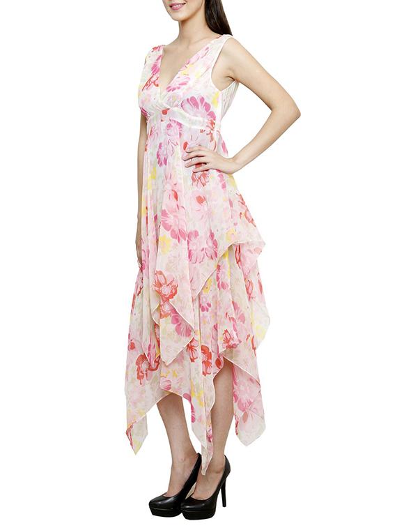 multicolour chiffon dress - 9840971 - Zoom Image - 2