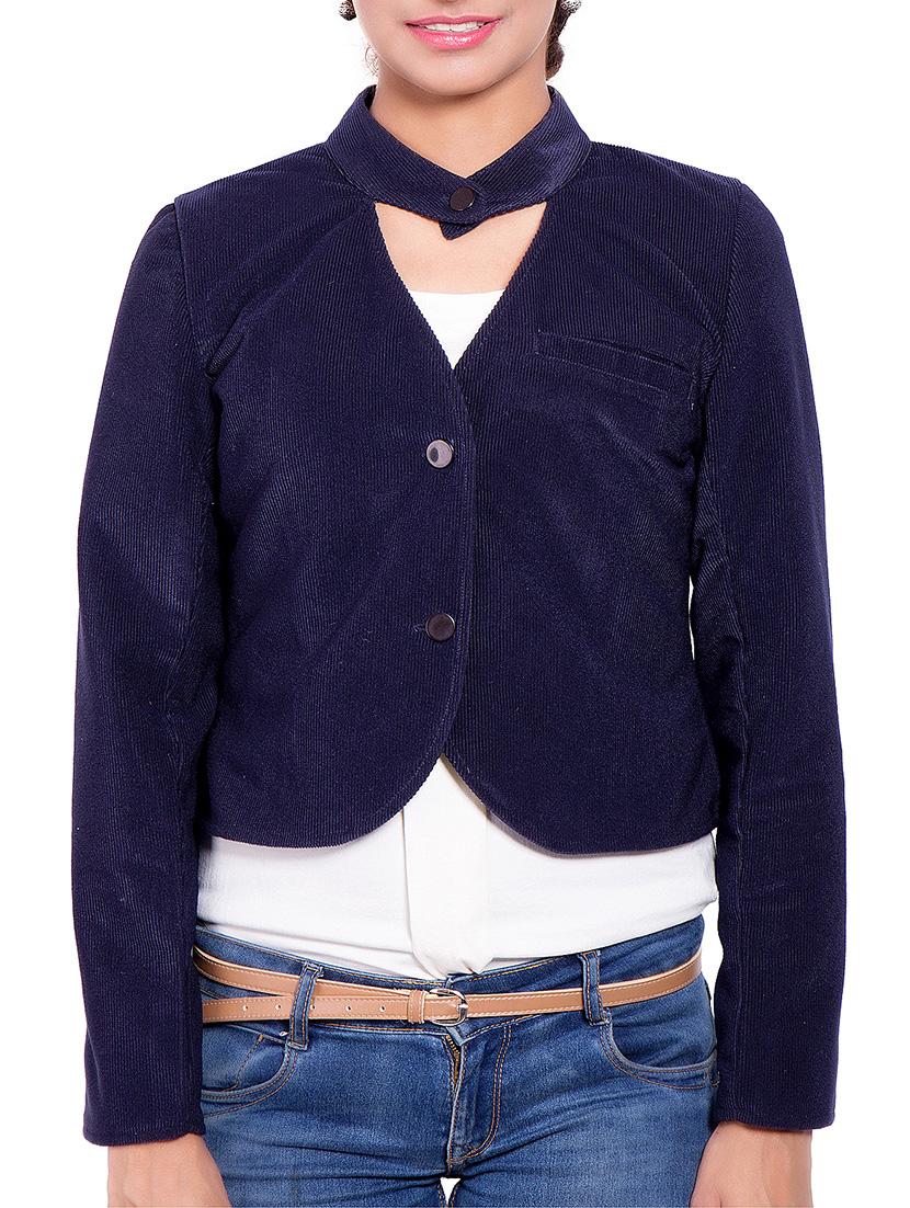Blue Corduroy Winter Coat - By