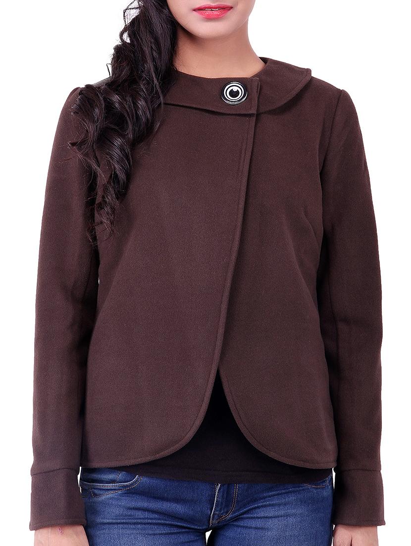 Brown Wool Winter Coat - By