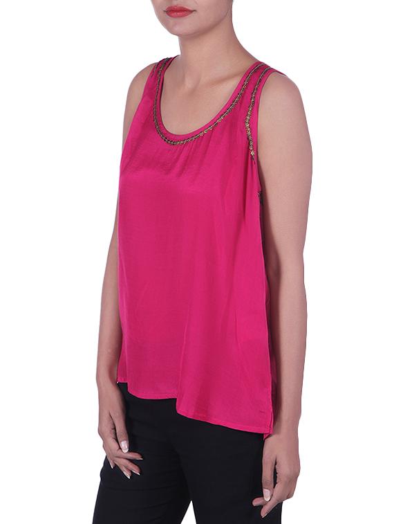 pink color cotton top - 9861130 - Zoom Image - 2