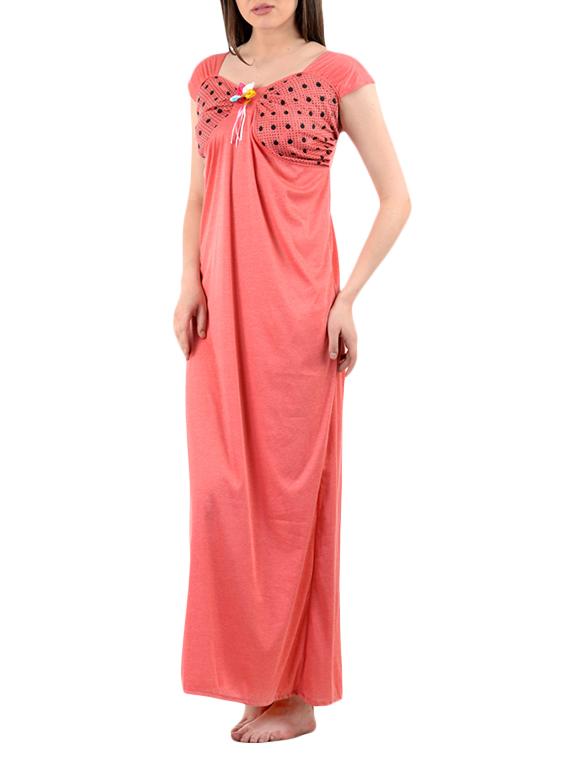 pink color cotton nighty - 9863467 - Zoom Image - 2