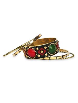 multicolor metallic bangles set - 9878809 - Standard Image - 2