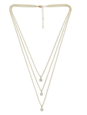 Triple Layered Stone Delicate Necklace - 9885179 - Standard Image - 2