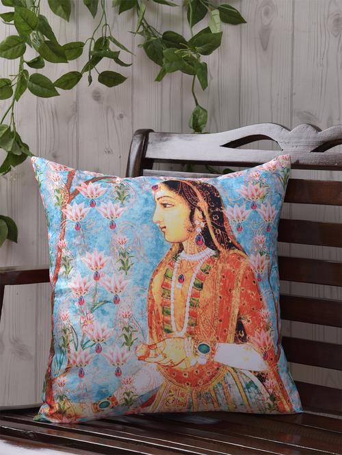 heritage print silk cushion cover - 990691 - Standard Image - 1