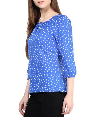 the vanca cobalt blue polka dotted top - 9932824 - Standard Image - 2