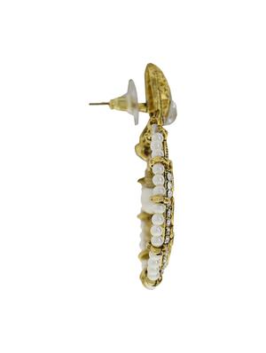 white embellished earrings - 9934813 - Standard Image - 2