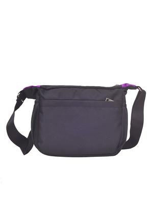 black & purple polyester sling bag - 9947812 - Standard Image - 2