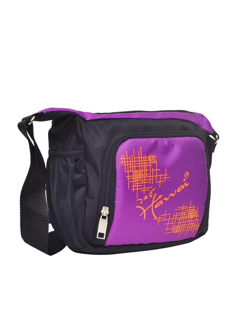 black & purple polyester sling bag - 9947812 - Zoom Image - 5
