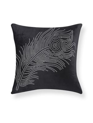 dekor world peacock leaf printed cushion cover (pack of 2) - 9959199 - Standard Image - 2