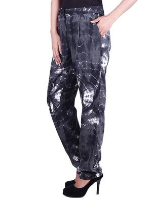 black,grey crepe harem pants - 9973666 - Standard Image - 2