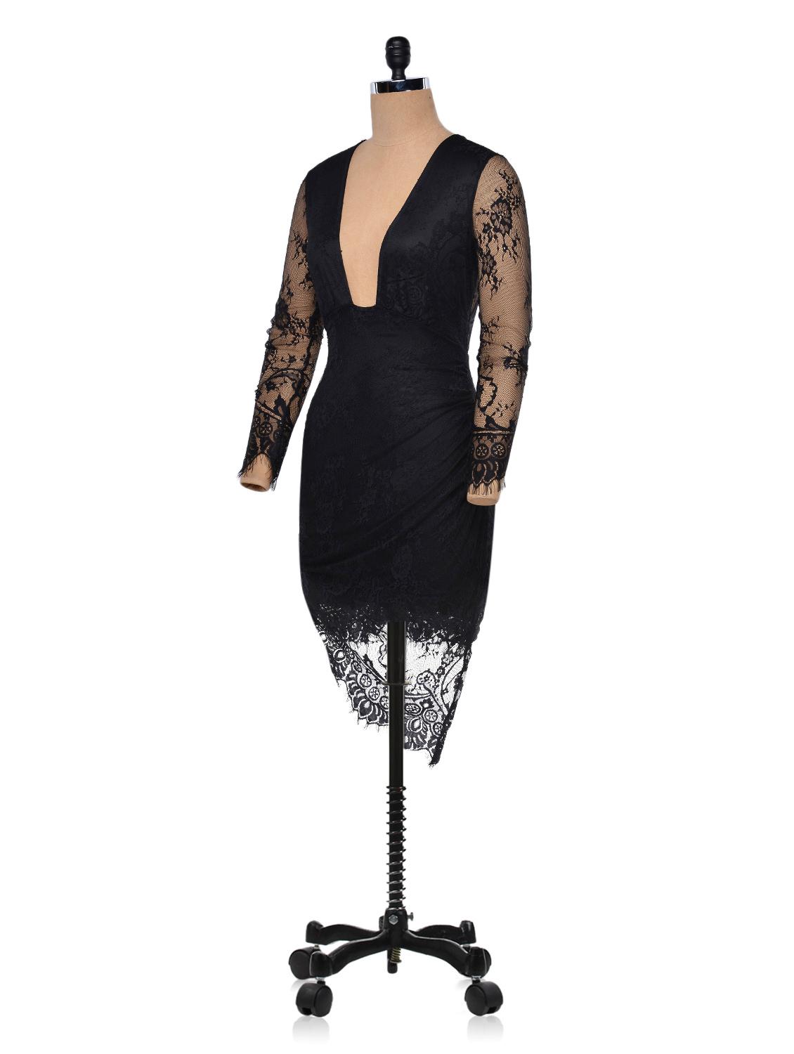 black lace net evening dress - 999131 - Zoom Image - 2