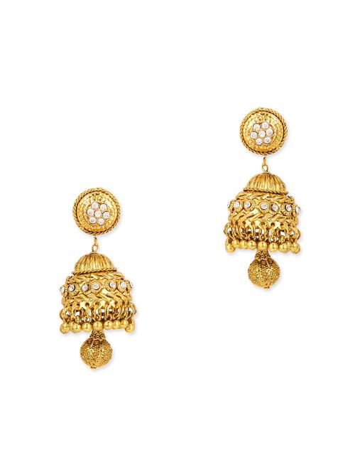 golden metal alloy earring - 9999939 - Standard Image - 1