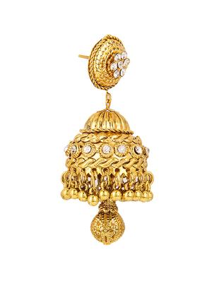 golden metal alloy earring - 9999939 - Standard Image - 2