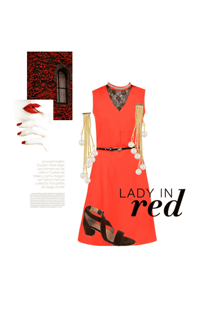 Lady in red
